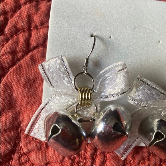 Christmas Jingle Bell Earrings - Picture 2 of 3